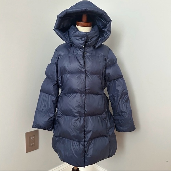 POLO RALPH LAUREN GIRLS DOWN HOODED LONG JACKET - Picture 2 of 10